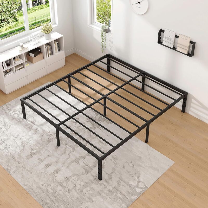 Cross-Border Wrought Iron Bed Metal Iron Frame Bed 1.5m Single Folding Bed Double Bed 1.8m Simple Bedroom Apartment Iron Bed