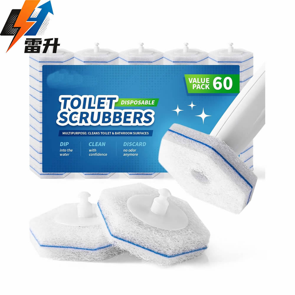 Leisheng disposable toilet brush set, no dead angles, household use, replaceable head, suction cup wall-mounted toilet brush
