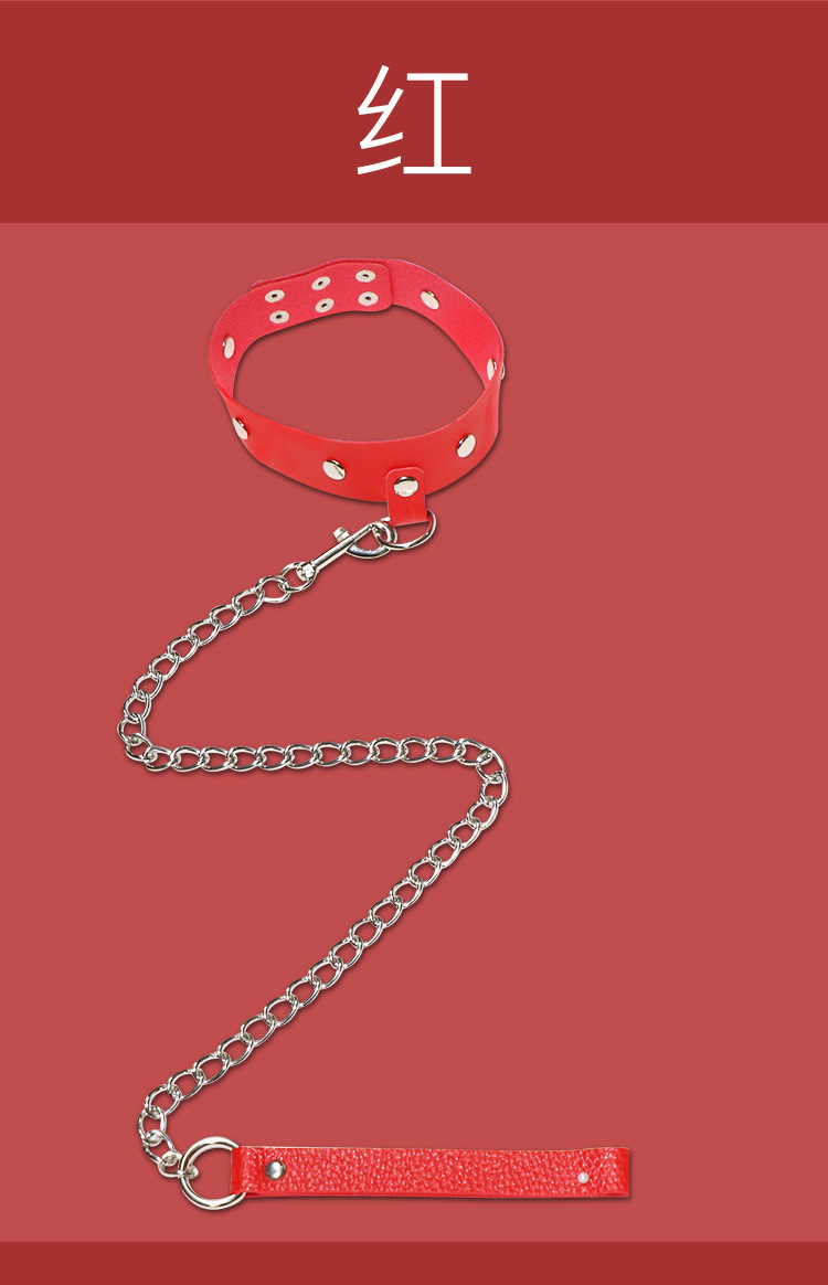 SM Collar with Leash and Handcuffs Set, Metal and Leather Restraint Kit for Couples — detail image 24