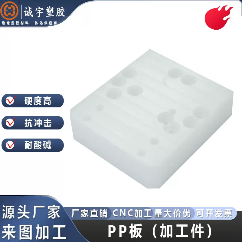 白色pp塑料板定制耐磨聚丙烯板0.5~100MMpp板整板切割零部件加工
