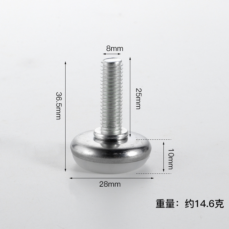 M8可调脚垫黑底桌椅调节脚螺杆垫脚M6M10家具五金调整脚可调脚垫|undefined