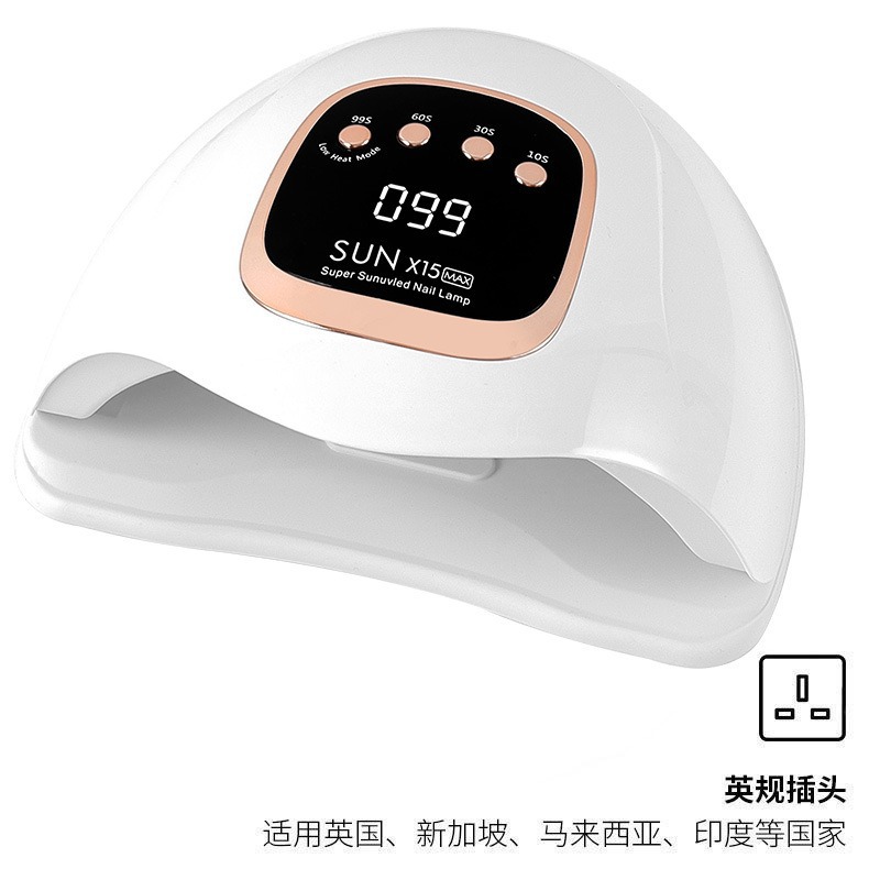 Lámpara de uñas de alta potencia de 280W, temporizador UV, lámpara de fototerapia inteligente, luz roja, secador de uñas de secado rápido, transfronterizo