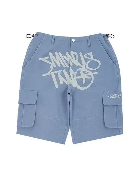 Blue pants white characters