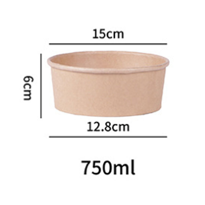 Ensaladera 750ml 300 unidas/caja; papel kraft