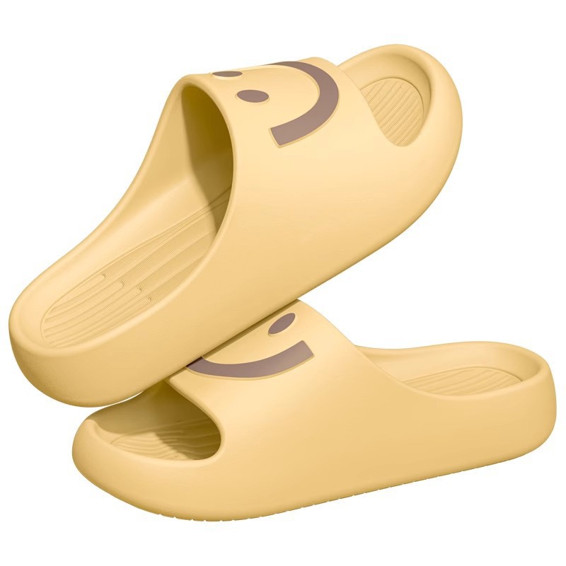 Zapatillas de dibujos animados nuevas parejas sonrientes coreanas de verano interior baño en casa zapatillas de baño para hombres y mujeres