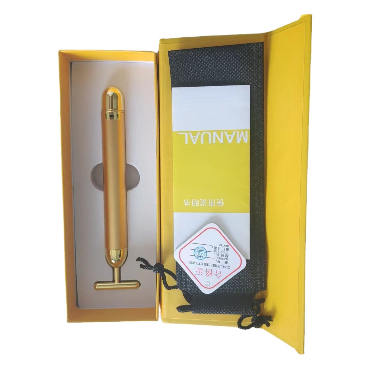 Beauty Stick 24k Gold Stick Facial Beauty Instrument Eye T-shaped Electric Massage Stick Special Beauty Tools Massage Instrument