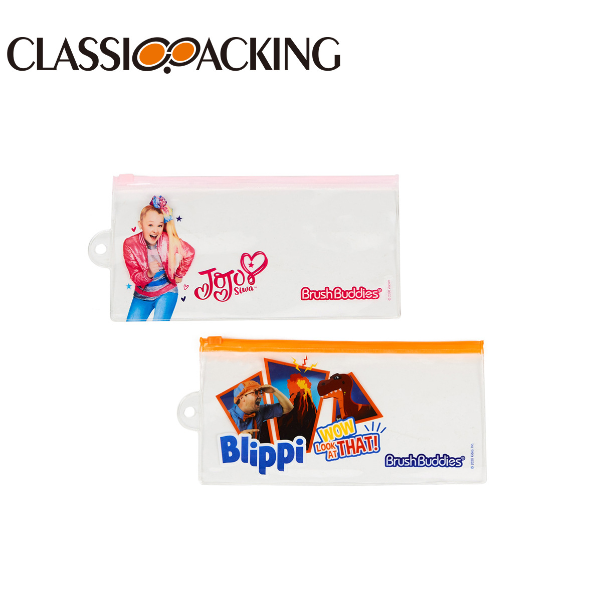 Fábrica al por mayor impermeable PVC plástico bolsa de almacenamiento portátil simple bolsa de lavado transparente a prueba de polvo bolsa de cremallera