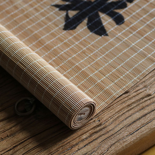 New Chinese style entrance hall hanging paintings bamboo curtain calligraphy and painting living room scroll Zen calligraphy ancient style study tea room decorative painting
