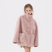 全羊毛中长款羊剪绒儿童皮草外套秋冬新款小香风爆款加厚女童大衣