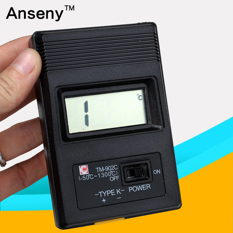 902C 3V 9V 高精度温度表工业电子温度计数显测温仪高温热电偶带