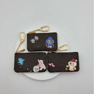 Foreign Trade Hot Sale 2025 Christmas Series Silk Screen 80% off Wallet Fashion Multi-Card Slot Universal High-End Coin Purse in Stock