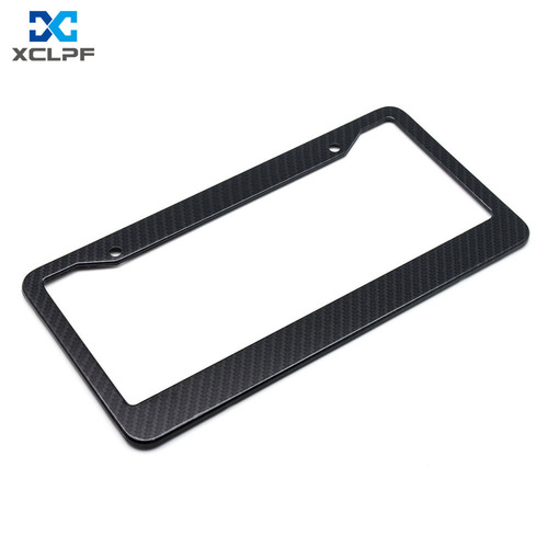 Manufacturer's new product direct supply to American standard aluminum alloy carbon fiber pattern license plate frame license plate frame car license plate frame