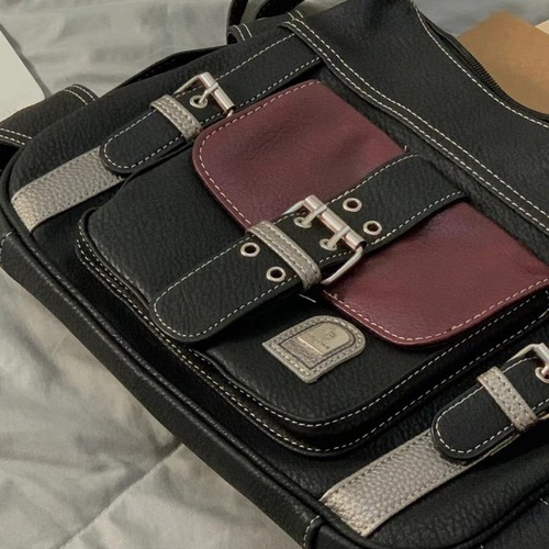 Retro medieval personality soft leather Y2K spicy girl motorcycle bag women 2025 color-block single shoulder crossbody bag trendy