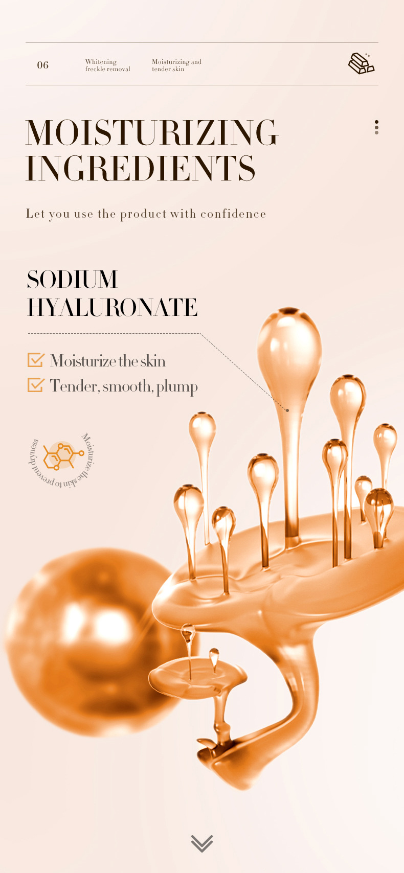 Crème visage éclaircissante et hydratante au collagène perle d'or_voghion.com