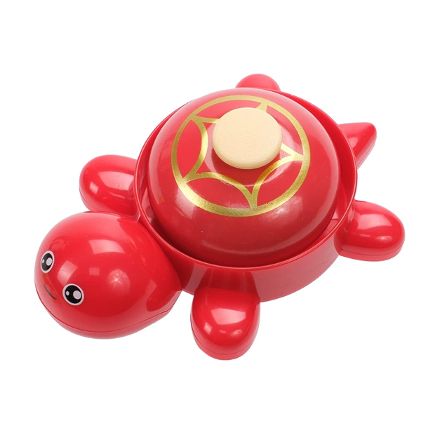 Turtle hand ringing the bell - red