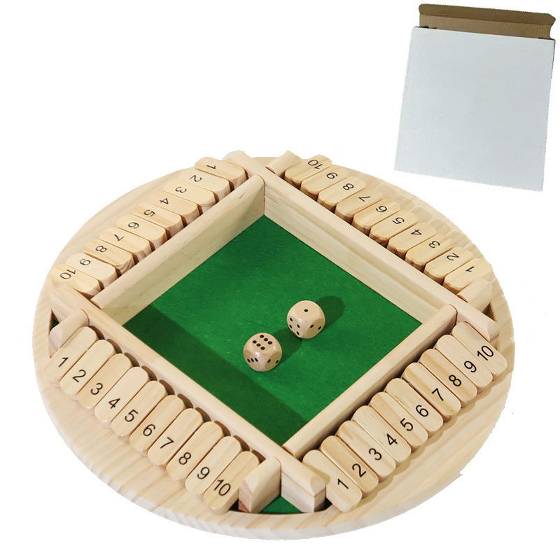 Juguetes transfronterizos CE y CPC piezas de ajedrez y tablas de ajedrez doble cara números cuatro cara juego de flop de ajedrez y vino ordenó juegos de mesa bar 3