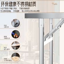 特厚不锈钢折叠桌子大排档桌面圆形餐桌小户型出租房农村家用圆桌