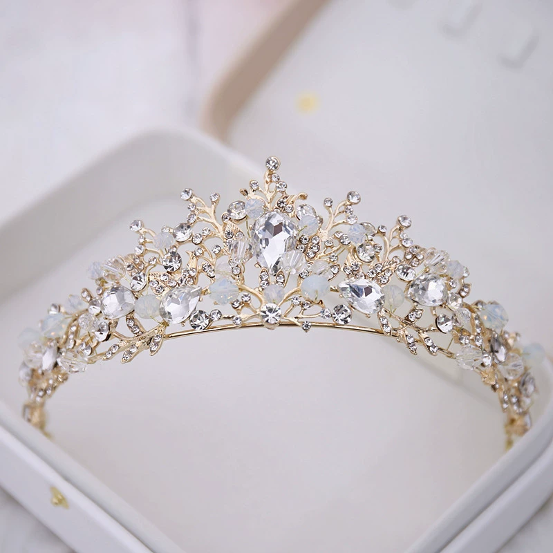 Новая корона невесты свадебная головная украшение бусы кристаллы корона из rhinestone корона для дня рождения банкет для волос