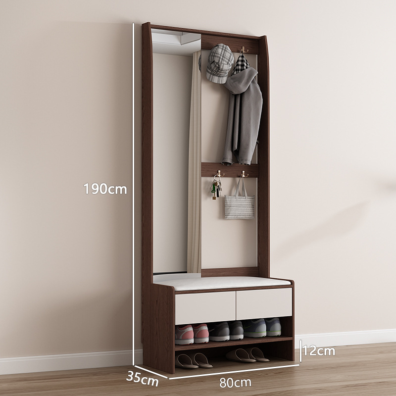 노르딕 월넛 - 전신거울 [업그레이드된 원목 생태보드]★특별 패키지 설치]