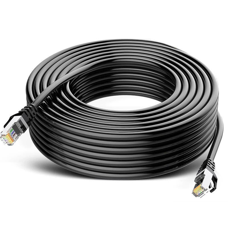 Fábrica al por mayor 5 tipos de 100 m de cable de red terminado 1 m 10 m 50 m ingeniería doméstica cable de red terminado con cabeza de cristal image 1