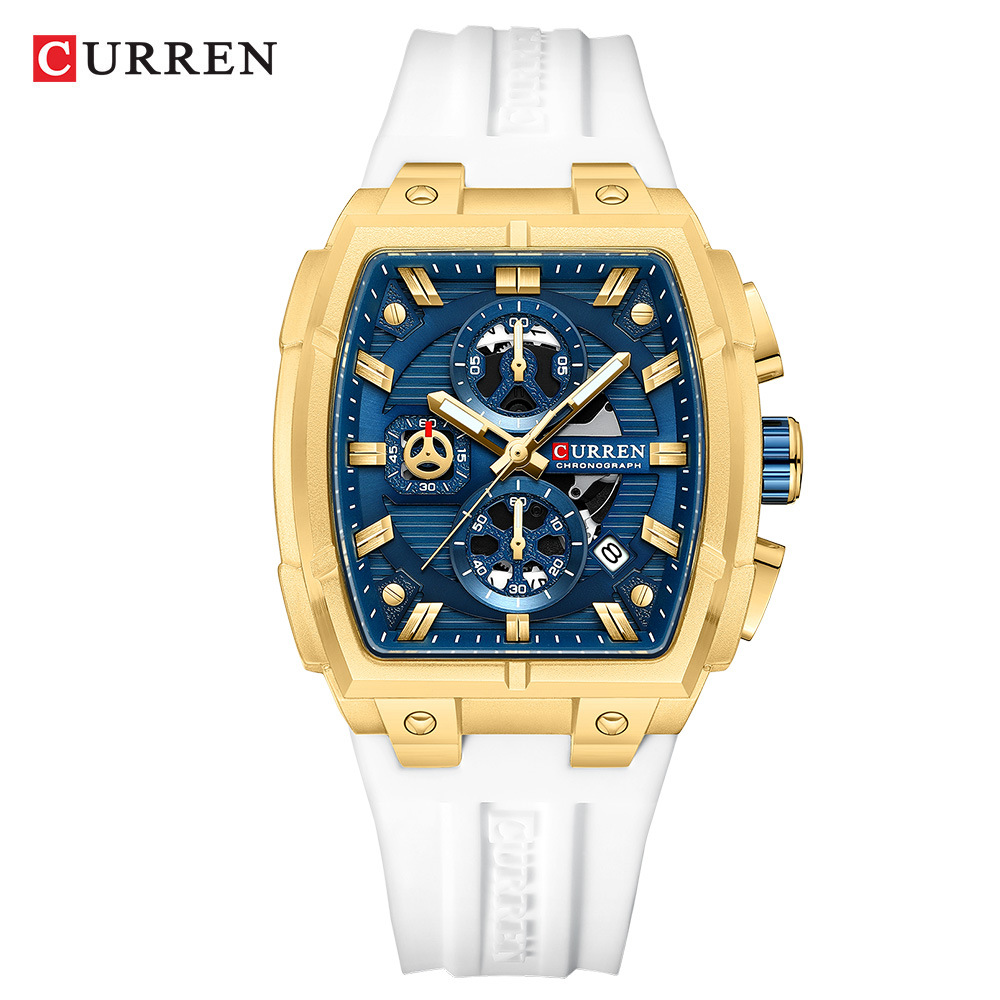 Curren 8488 kişi kvars saatı, barrel formalı, su keçirməyən