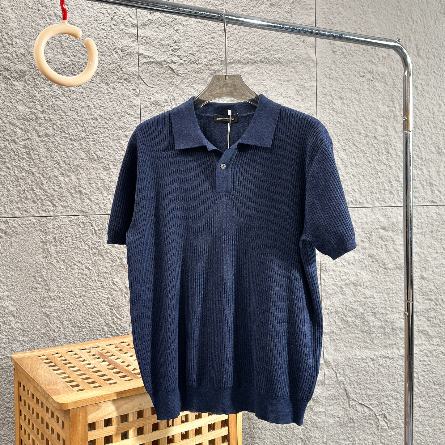 Polo camiseta de punto camiseta de manga corta camiseta de hombre cuello en V Paul rayas viejas líneas de negocios de verano fábrica transfronteriza mayorista