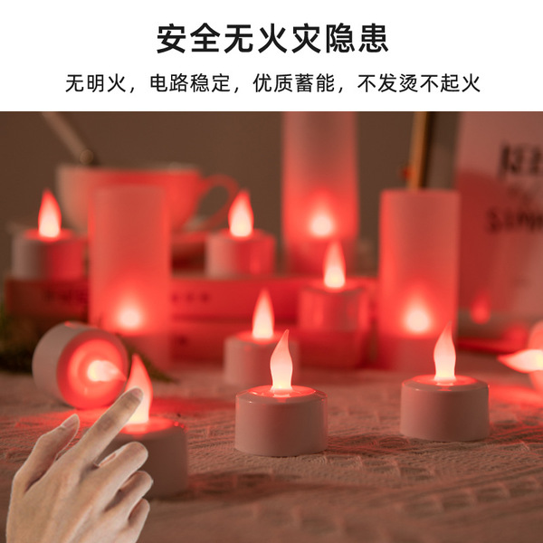 12 white shell LED charging simulation Electronic candlelight…