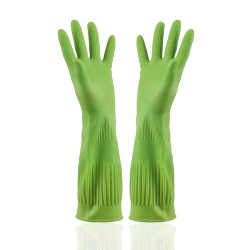 Latex dishwashing gloves rubber household cleaning rubber kitchen cleaning thickened and extended household laundry car washing gloves