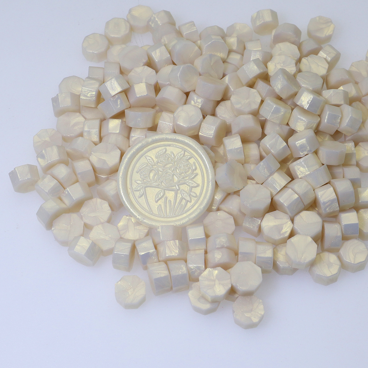 Perlas de cera de sellado octogonales Oucai, 500g, 131 colores, perlas de sellado de cera a granel, colores mixtos, baratas, perladas, una libra.