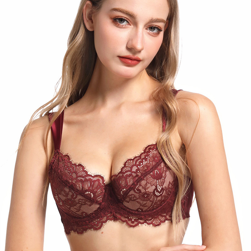 sexy lace thin underwear for eyelashes with steel rings