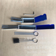 跨境不鏽鋼通針鋁盒化油器噴嘴清潔工具Carb jetcleaningwire set