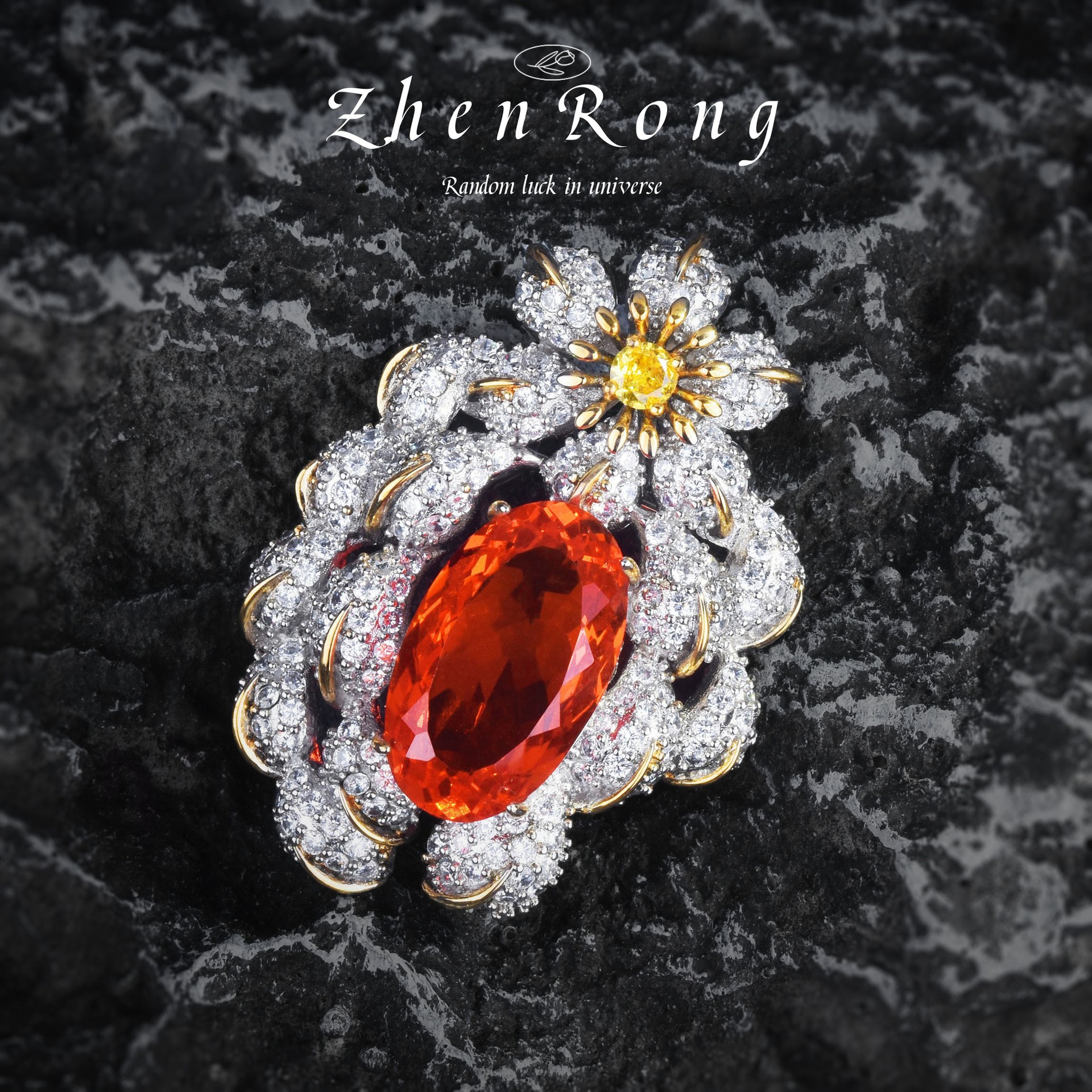 Italiano retro de gran tamaño de la paloma de sangre roja joya colgante broche de doble uso azul marino tesoro collar Esmeralda diamante color tesoro