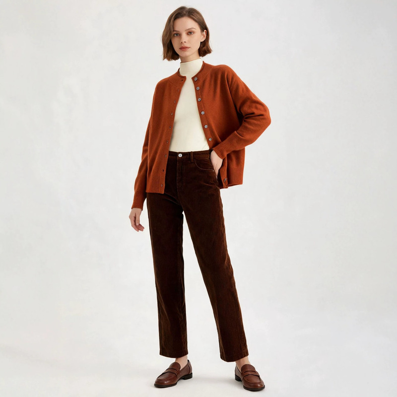 100% Sheep Wool Turtleneck Knitted Cardigan for Women 2026 Autumn New Long-Sleeved Sweater Jacket Dropshipping 100% Sheep Wool Turtleneck Knitted Cardigan for Women 2026 Autumn New Long-Sleeved Sweater Jacket Dropshipping