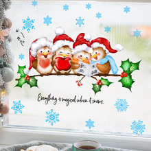 SDQT005 全透圣诞树枝小动物雪花家居背景墙面美化装饰墙贴纸批发