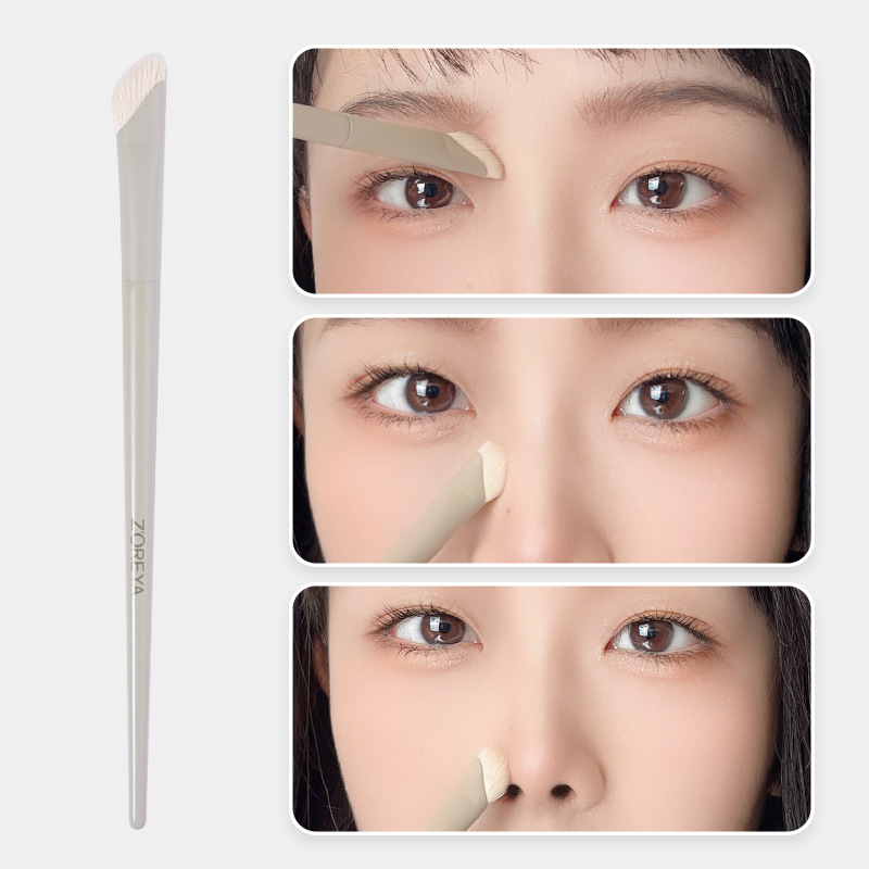 Zhuolya nuevo cepillo cosmético herramientas de belleza sombra de la cara resaltar la hoz en flor cepillo de nariz oblicua