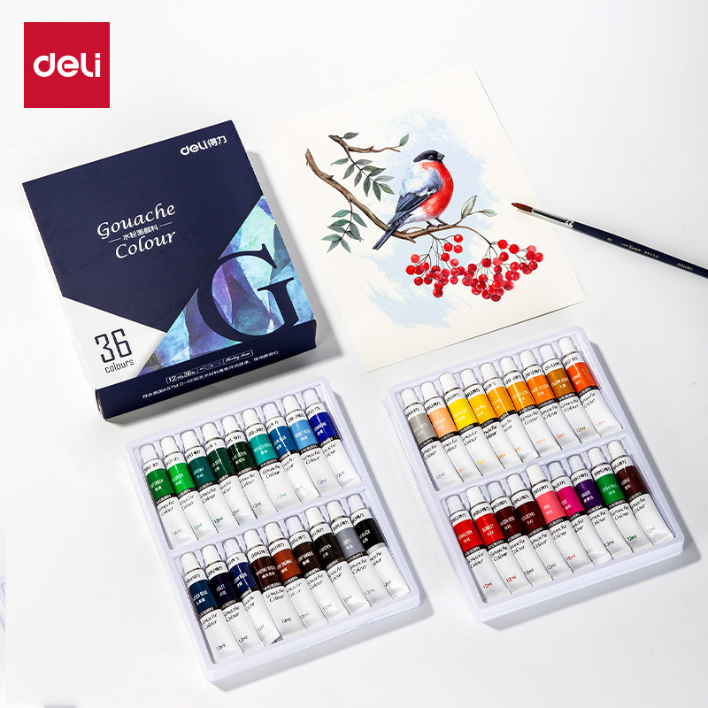 DeLi pintura de alquimia para estudiantes de arte set especial 24 colores pintura de alquimia para estudiantes de escuela primaria 12 colores jardín de infantes para niños