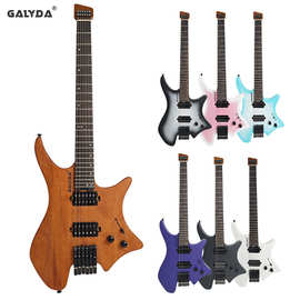 外贸双拾音器无头电吉他多种曲风自锁弦模式guitar生产实木电吉他