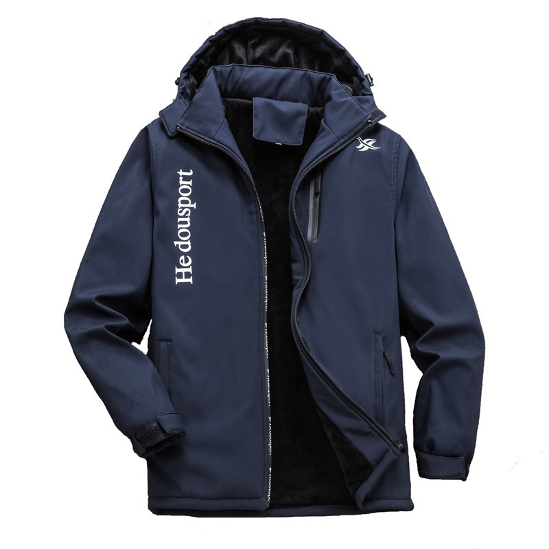 Chaqueta de moda para parejas al aire libre, chaqueta de montaña, sombrero desmontable, chaqueta impermeable a prueba de viento, hombre