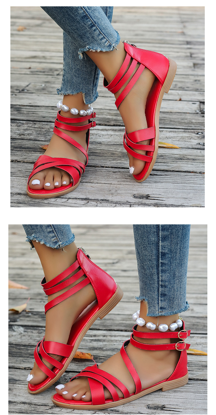 Women's Roman Style Solid Color Open Toe Roman Sandals display picture 3