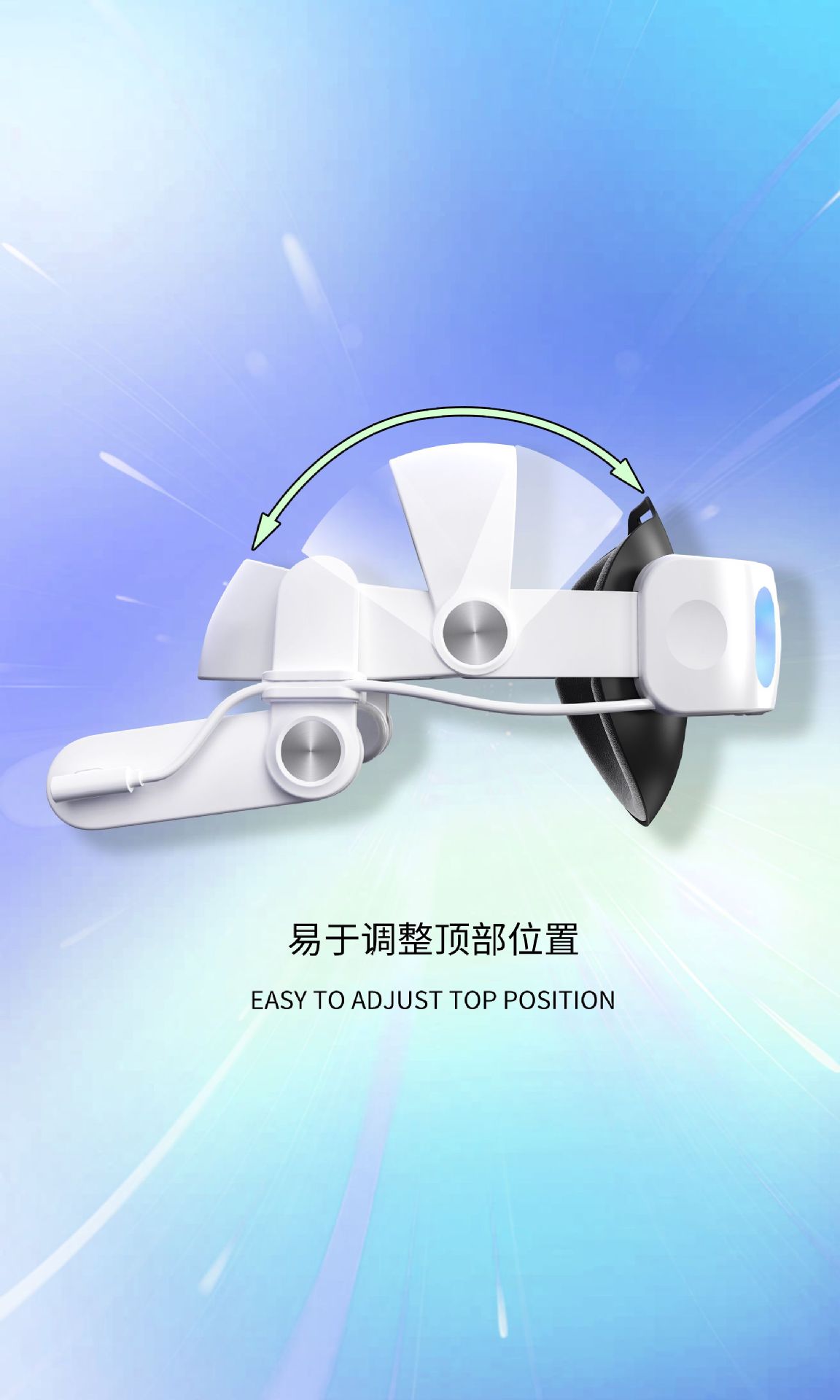 Meta quest3s headsets with a 10,000mah battery, quest3 charging headsets, power banks, weight reduction VR accessories Specification drawing
