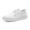 Summer leather casual footwear, white shoes, sports shoes, genuine leather, soft sole