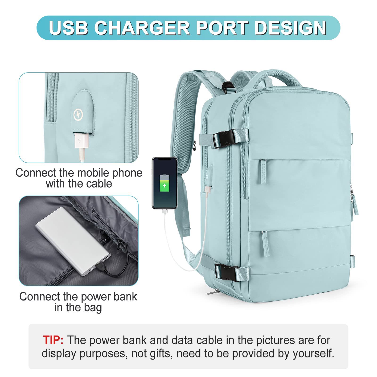 1875g Weight Nylon Lining Material Zipper Closure Type Double Shoulder Straps Strap Type Functional Backpack Bags Type Travel, Daily Occasion Nylon Material Women's Backpack Backpack Solid Color Pattern All Seasons Season Unisex Gender Streetwear Style Square Shape Solid Color Travel Daily Women's Backpack 82