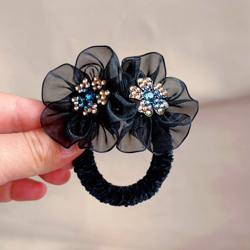 블랙 플라워 블루 다이아몬드