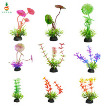 10-4系列厂家直销塑料仿真水草植物批发鱼缸沙盘装饰假花水族箱造