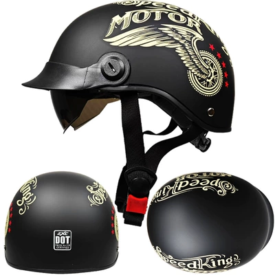 Motosiklet kaskı (dəbilqə) Helmet Men's and Women's Electric - gold-wheel-regulator-suitable-for-head-circumference-55-61cm