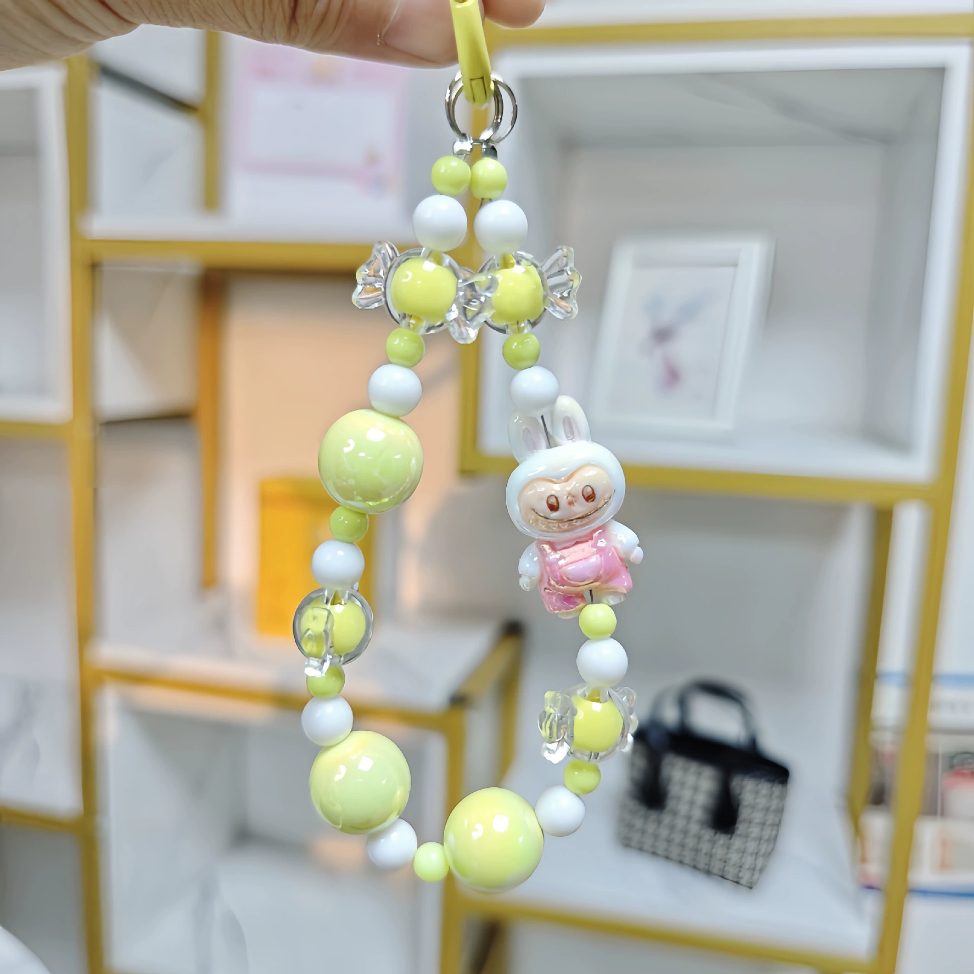 Креативное мультяшное мобильное устройство, цепочка для ключей, DIY, ручная роспись, подарок на день рождения