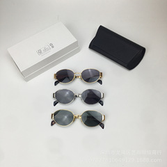 凱旋門サングラスceサングラスの新型l40235楕円形金属メガネの写真撮影ブーム