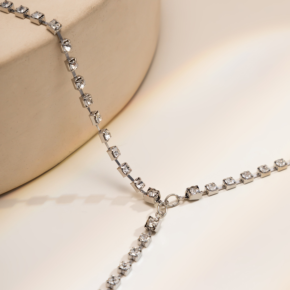 1 Piece Fashion Bow Knot Cloth Lace Artificial Rhinestones Womenu0027S Body Chain