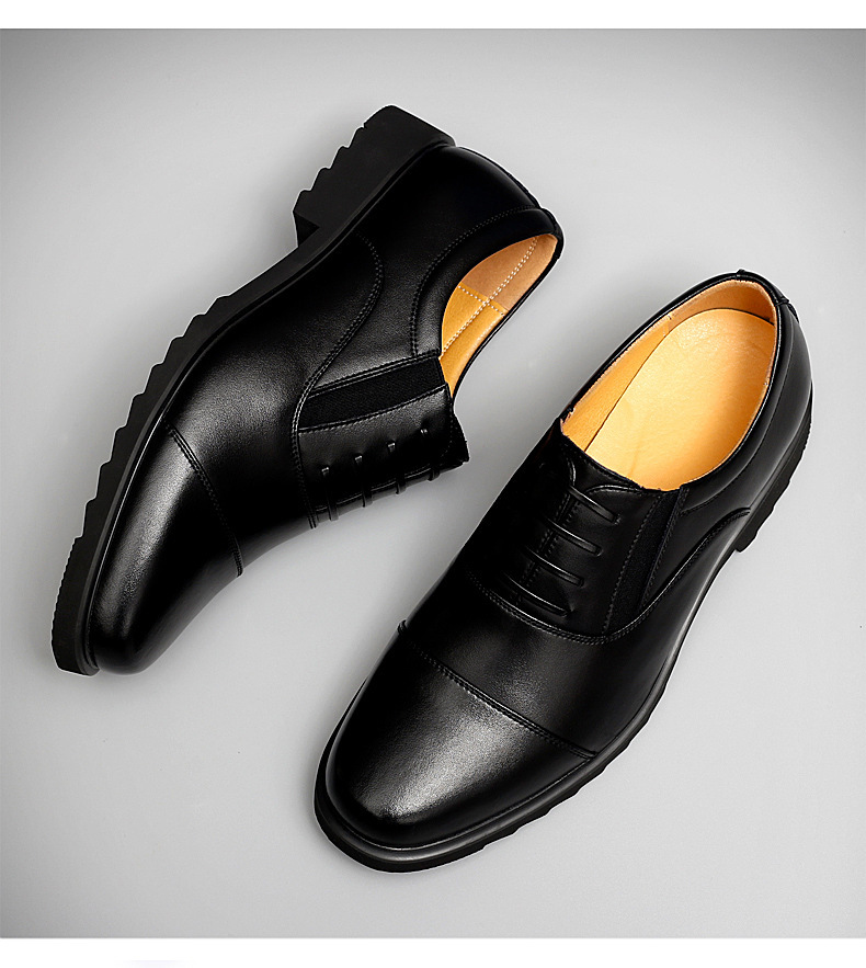 Men's Formal Oxford Patent Leather Suede Pointed Toe Business Casual Shoes_voghion.com