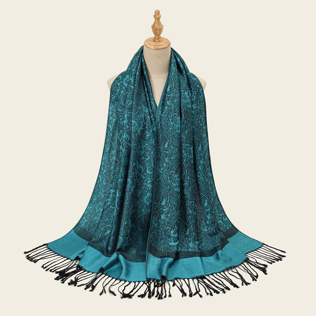 Acrylic Material Solid Color Pattern Women's Sweet Solid Color Acrylic Scarf